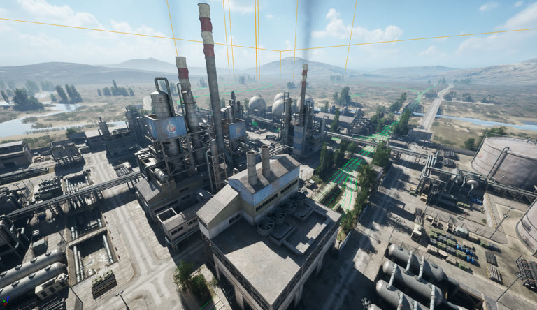 Chemical Plant in the FPVSIM desktop simulator