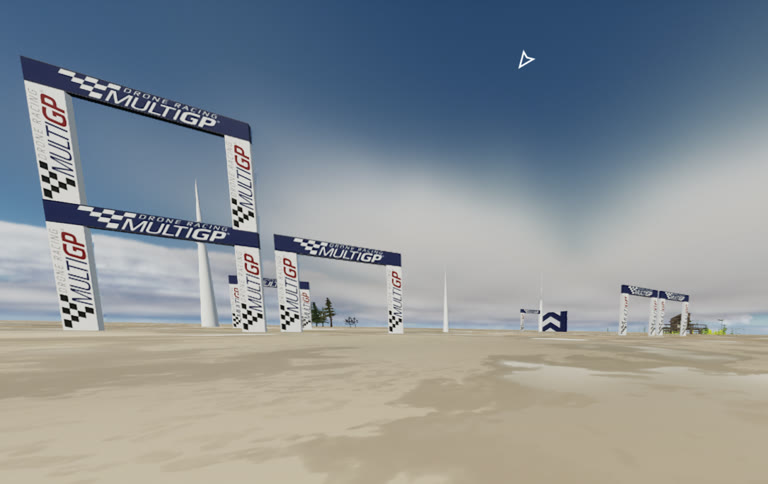 Race Tracks in the FPVSIM desktop simulator